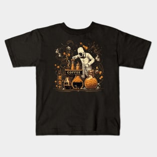 Coffee Art Chemistry Experiment Kids T-Shirt